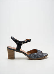 Sandale/pantofi decupați material neted toc de 4 la 6 cm negru RAQUEL PEREZ femeie