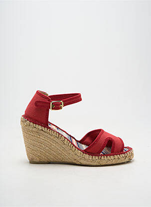 Espadrile închidere cu buclă(e) toc de 7 la 9 cm roșu PARE GABIA femeie