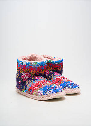 Papuci/pantofi de casă vârf rotund toc plat până la 3 cm violet DUB & DRINO femeie