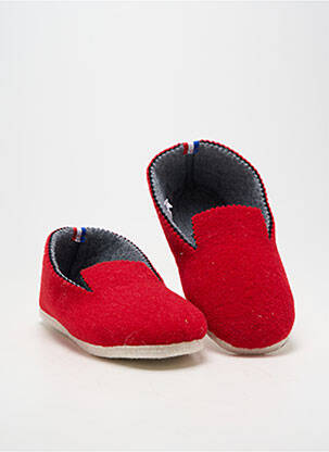 Papuci/pantofi de casă vârf rotund vârf rotund roșu PERRIN unisex