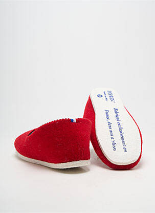 Papuci/pantofi de casă vârf rotund vârf rotund roșu PERRIN unisex