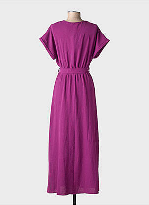 Rochie lungă mâneci scurte mâneci scurte violet GRACE & MILA femeie