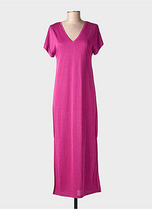 Rochie lungă mâneci scurte mâneci scurte violet GRACE & MILA femeie