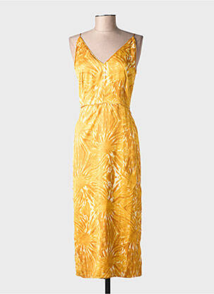 Rochie lungă imprimeu fantezie bretele subțiri galben SCOTCH & SODA femeie