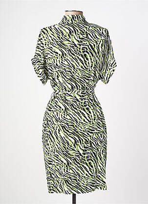 Rochie midi mâneci scurte mâneci scurte verde FREEMAN T.PORTER femeie
