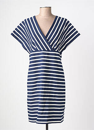 Rochie scurtă mâneci scurte mâneci scurte albastru ROYAL MER femeie