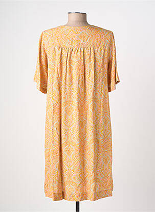 Rochie scurtă croială fluidă mâneci scurte portocalie GRACE & MILA femeie