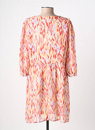 Rochie scurtă mâneci 3/4 mâneci 3/4 portocalie GRACE & MILA femeie