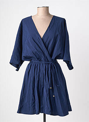 Rochie scurtă mâneci 3/4 mâneci 3/4 albastru PLEASE femeie