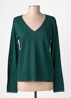 Pulover guler în v mâneci lungi verde FREEMAN T.PORTER femeie