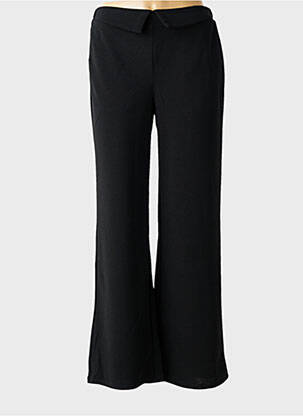 Pantalon evazat talie elastică mărime normală negru COMPAÑIA FANTASTICA femeie