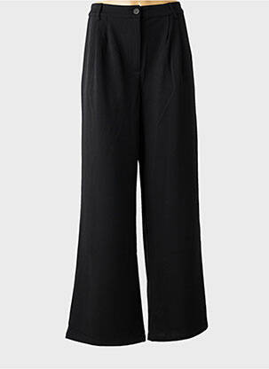 Pantalon larg închidere cu fermoar sub clapetă cu nasturi mărime normală negru COMPAÑIA FANTASTICA femeie