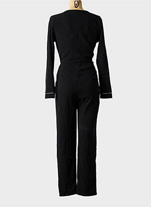 Salopetă-pantalon țesătură crep mâneci lungi negru CHERRY PARIS femeie