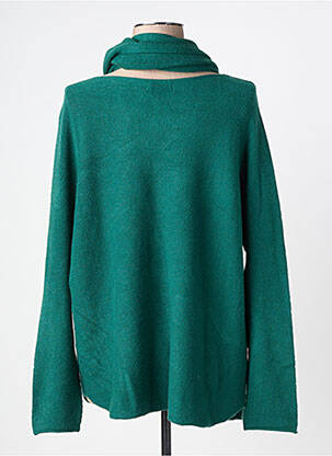 Pulover tunică elasticitate mâneci lungi verde ATLANTA femeie