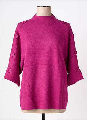 Pulover croială cambrată mâneci 3/4 violet MARINELLO femeie