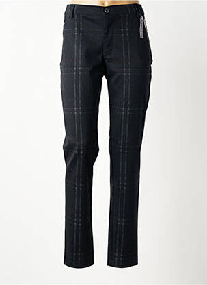 Pantalon chino închidere cu fermoar sub clapetă cu nasturi talie înaltă negru WALTRON femeie