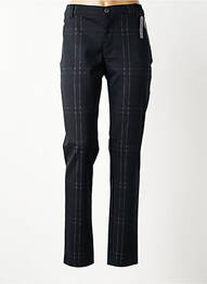 Pantalon chino închidere cu fermoar sub clapetă cu nasturi talie înaltă negru WALTRON femeie