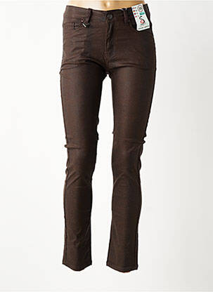 Pantalon slim elasticitate mărime normală maro S.QUISE femeie