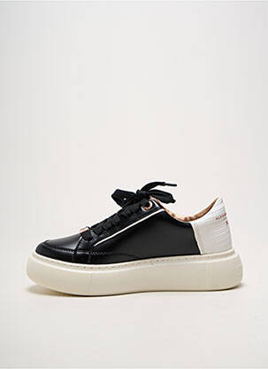 Adidași material neted toc plat până la 3 cm negru ALEXANDER SMITH femeie