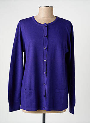 Vestă cu mâneci lungi guler rotund violet ELLEMME femeie