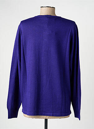Vestă cu mâneci lungi guler rotund violet ELLEMME femeie