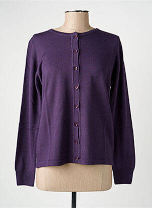 Vestă cu mâneci lungi guler rotund violet ELLEMME femeie