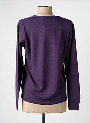Vestă cu mâneci lungi guler rotund violet ELLEMME femeie