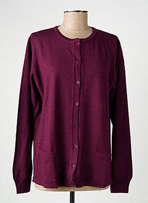 Vestă cu mâneci lungi guler rotund violet ELLEMME femeie