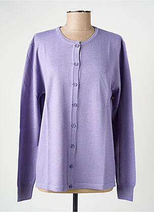 Vestă cu mâneci lungi guler rotund violet ELLEMME femeie