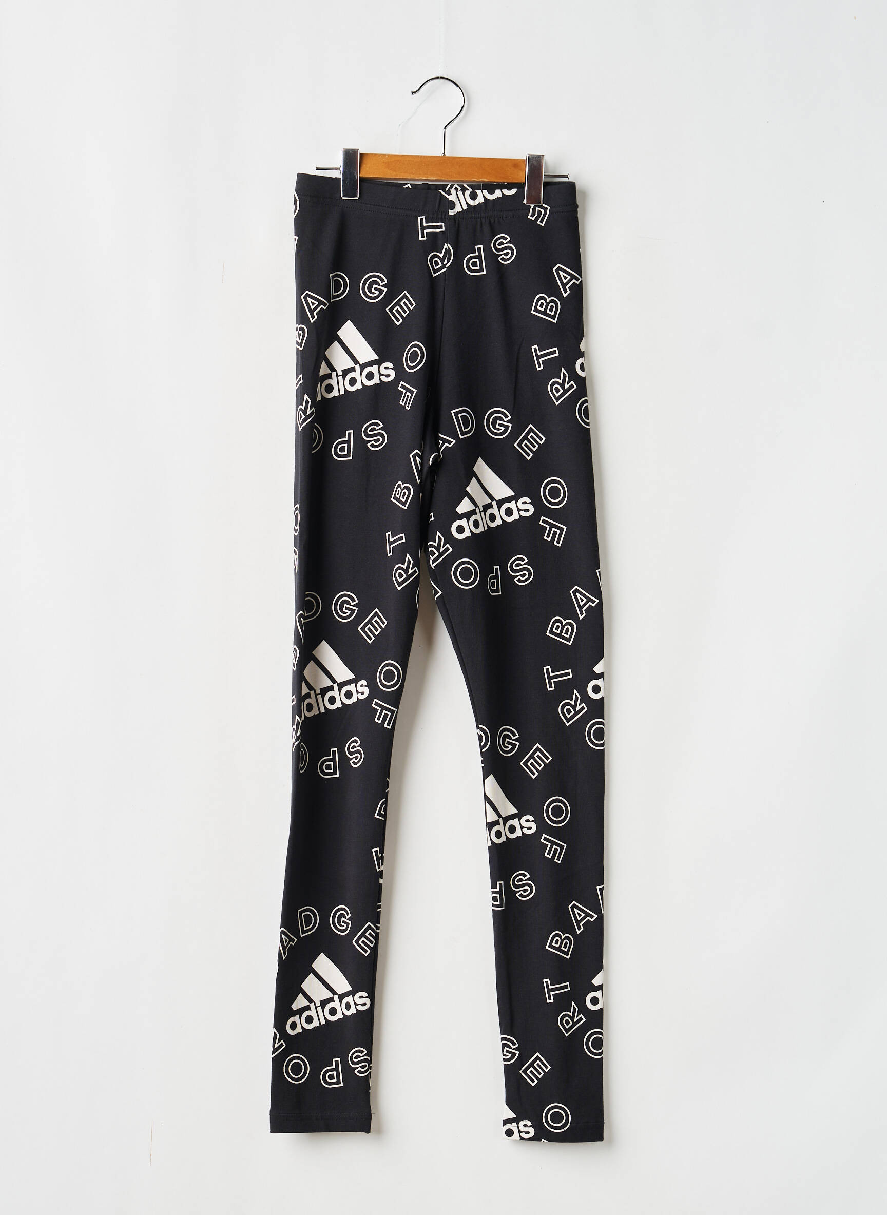 Colant sport multisport talie elastică negru ADIDAS fată