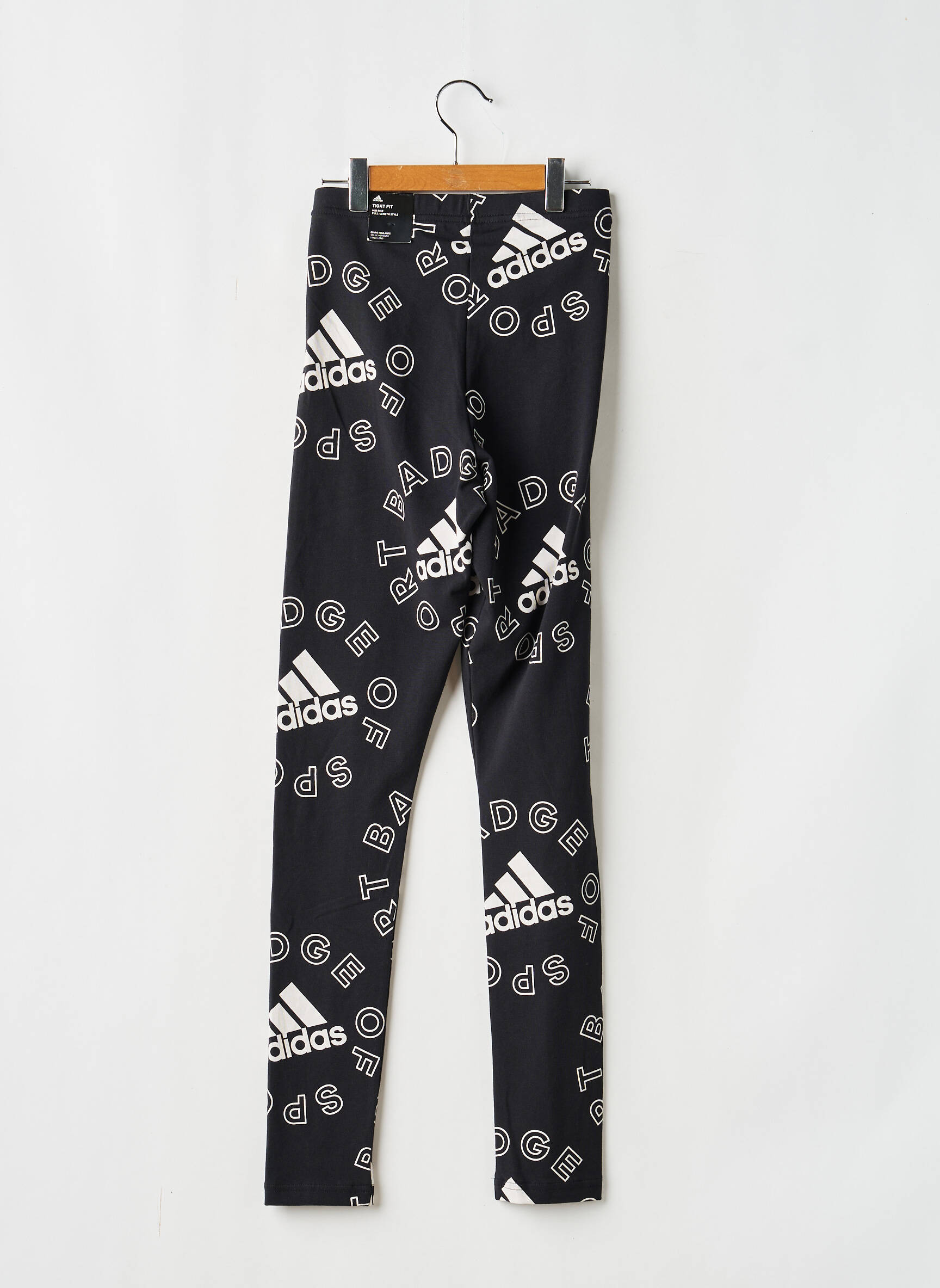 Colant sport multisport talie elastică negru ADIDAS fată