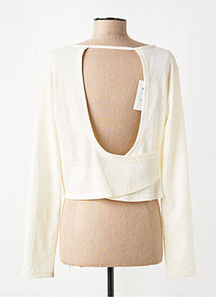 Top elasticitate mâneci lungi bej ONLY femeie