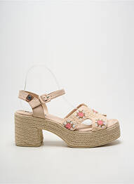 Espadrile închidere cu buclă(e) toc de 7 la 9 cm bej REFRESH femeie