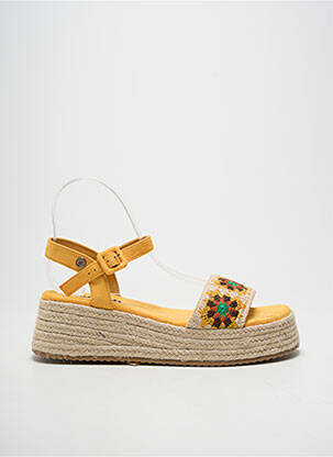 Espadrile închidere cu buclă(e) toc de 4 la 6 cm galben REFRESH femeie