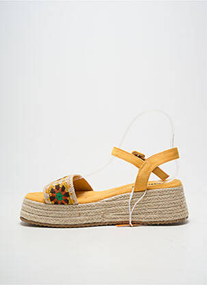 Espadrile închidere cu buclă(e) toc de 4 la 6 cm galben REFRESH femeie