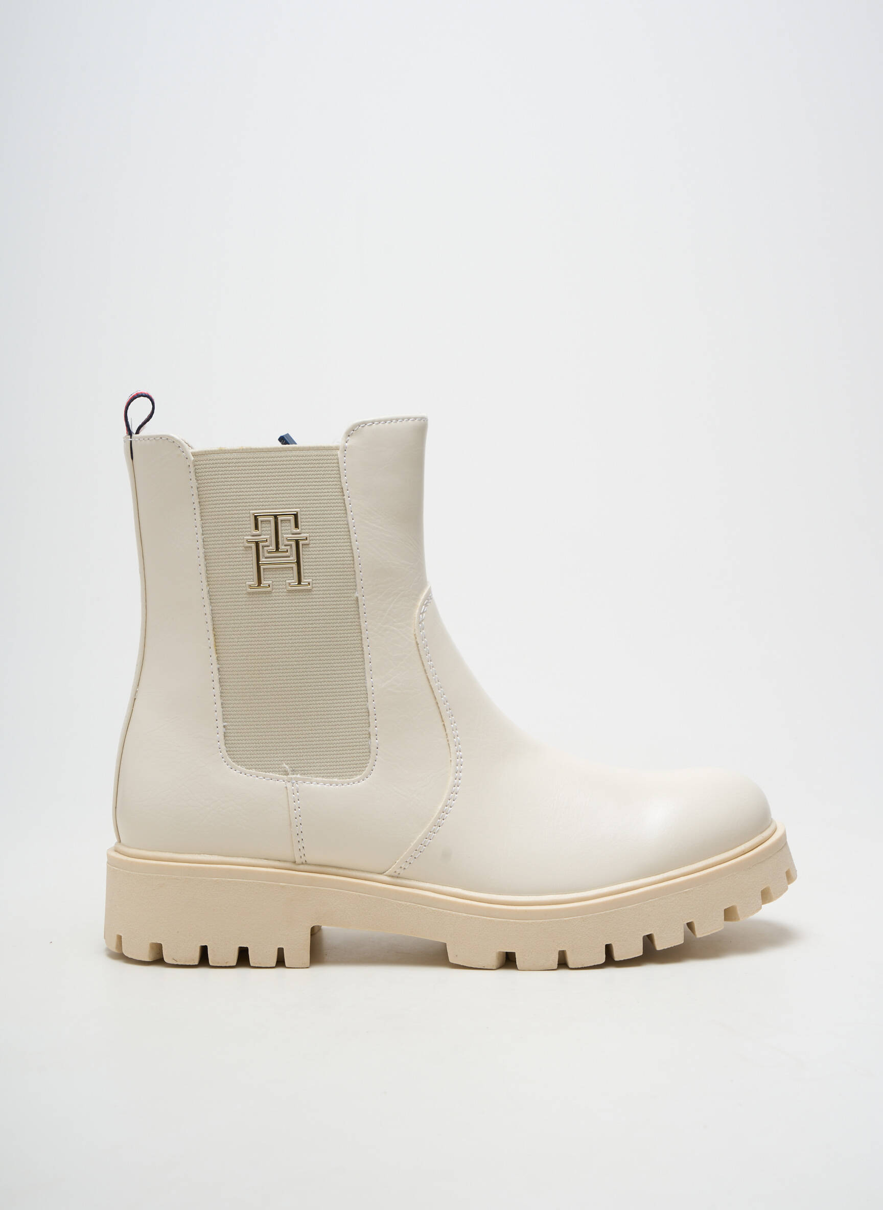 Botine/ghete material neted toc de 4 la 6 cm bej TOMMY HILFIGER femeie