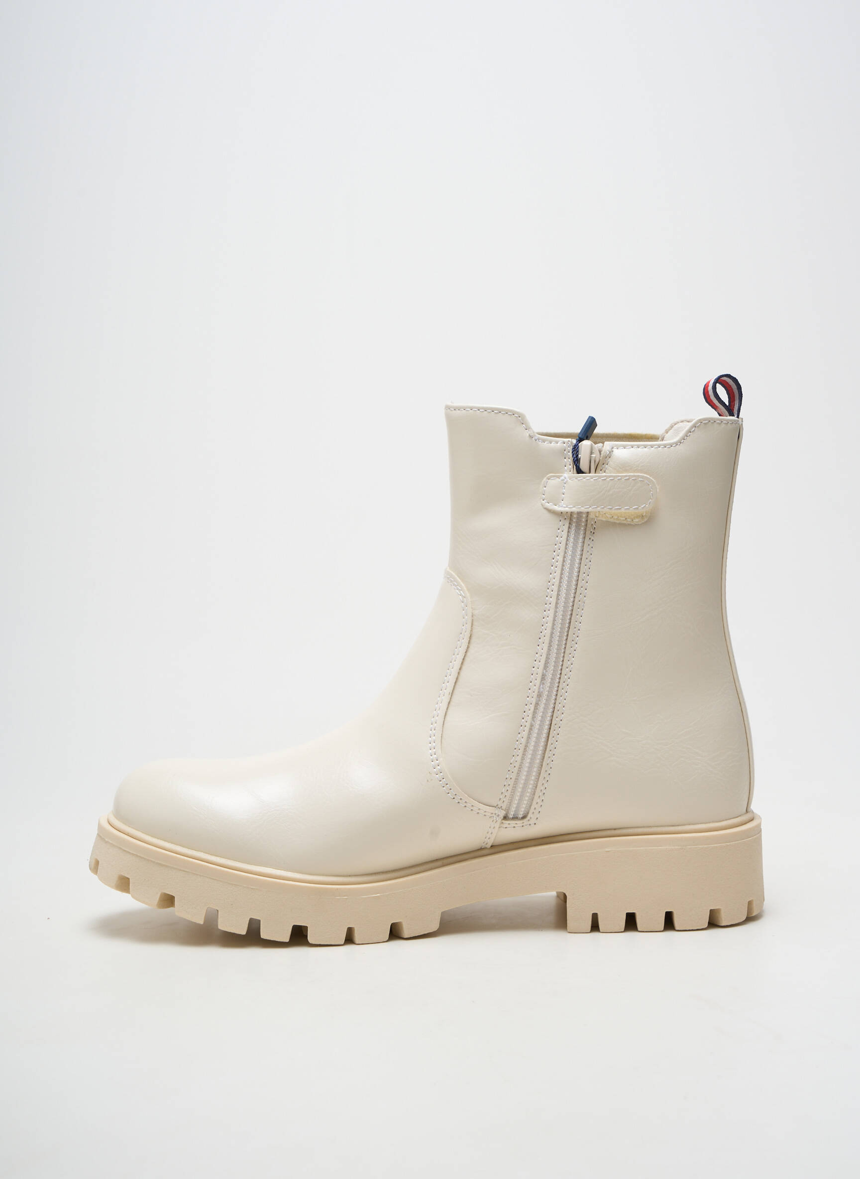 Botine/ghete material neted toc de 4 la 6 cm bej TOMMY HILFIGER femeie
