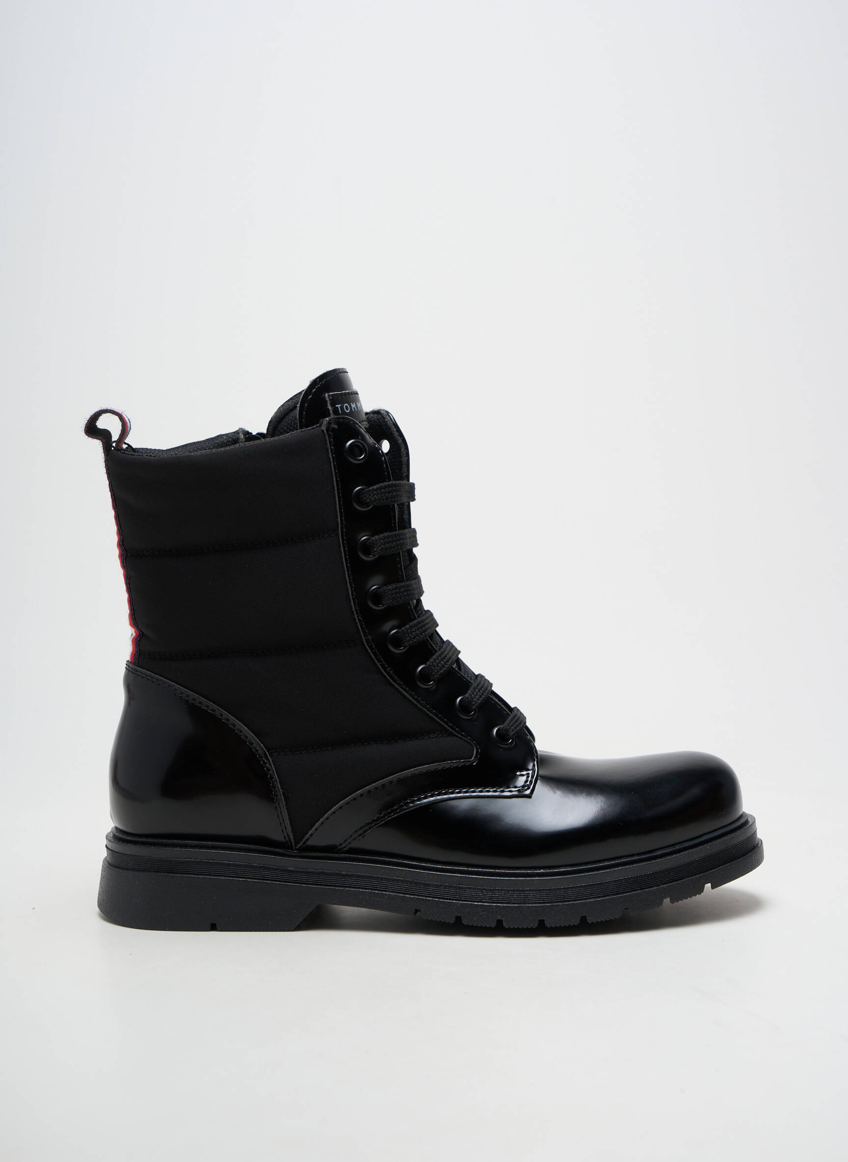 Botine/ghete material neted toc plat până la 3 cm negru TOMMY HILFIGER femeie