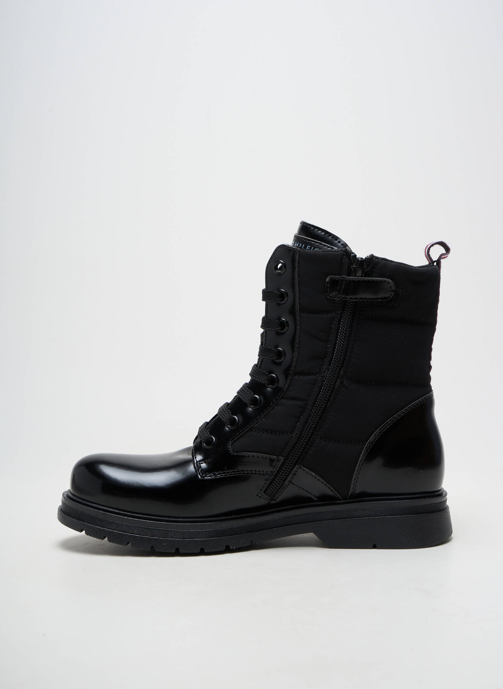 Botine/ghete material neted toc plat până la 3 cm negru TOMMY HILFIGER femeie