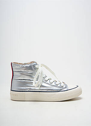 Adidași material neted toc plat până la 3 cm argintiu TOMMY HILFIGER femeie