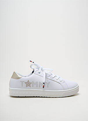 Adidași material neted toc plat până la 3 cm alb TOMMY HILFIGER femeie