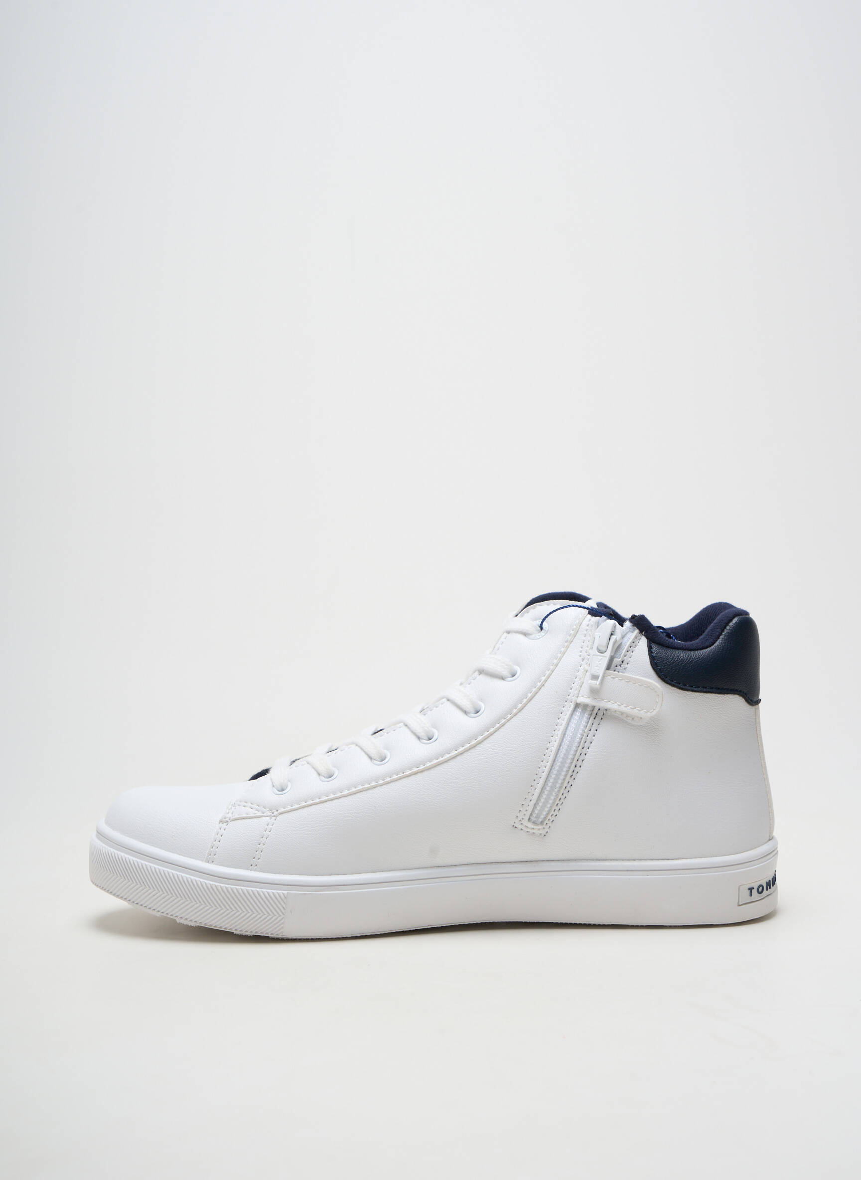 Adidași închidere cu fermoar și șireturi vârf rotund alb TOMMY HILFIGER bărbat