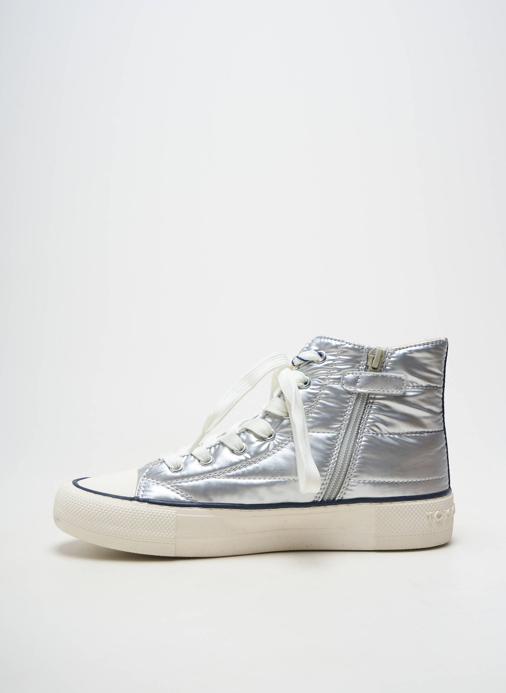 Adidași material neted toc plat până la 3 cm argintiu TOMMY HILFIGER femeie