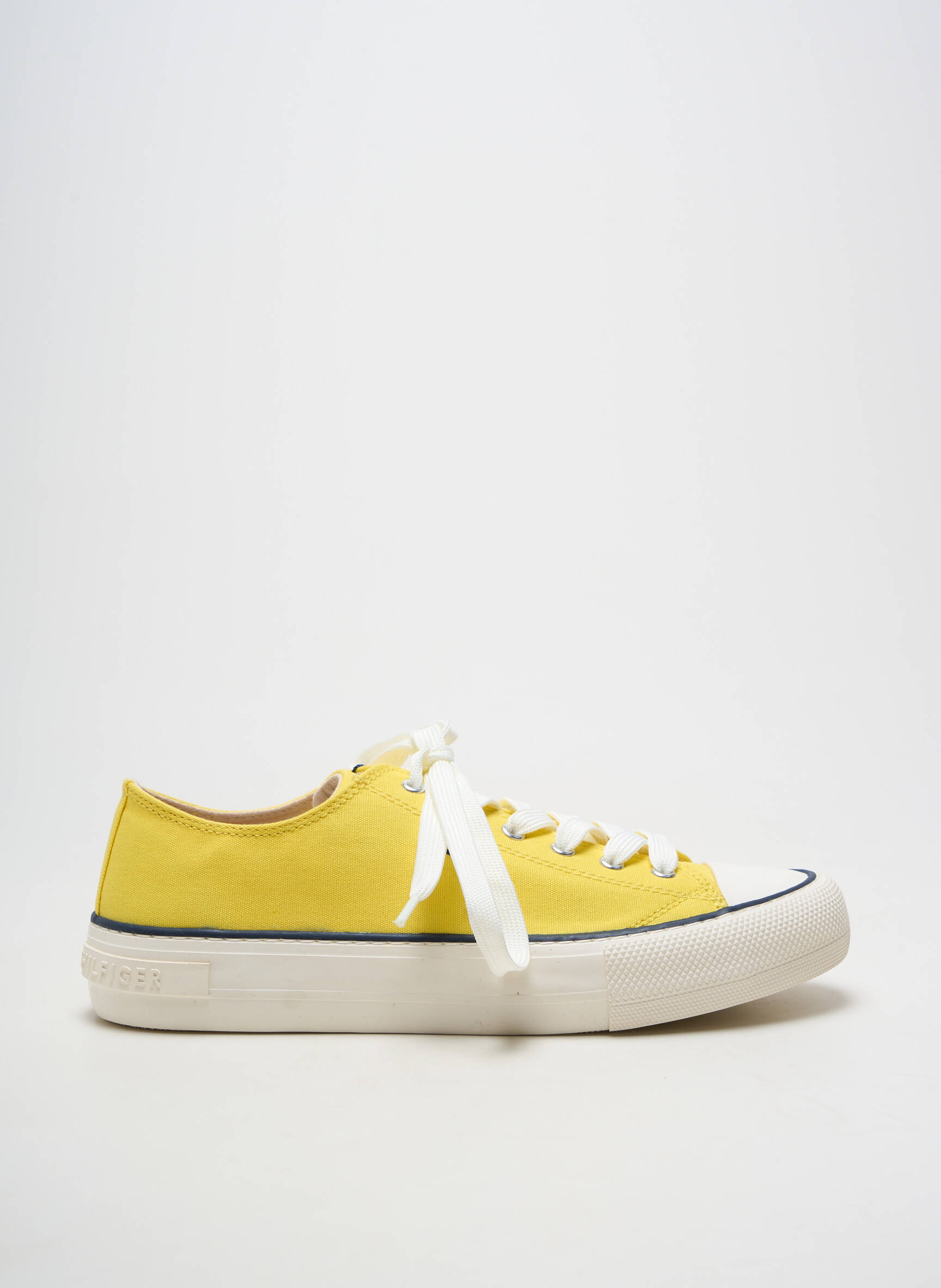 Adidași vârf rotund toc plat până la 3 cm galben TOMMY HILFIGER femeie