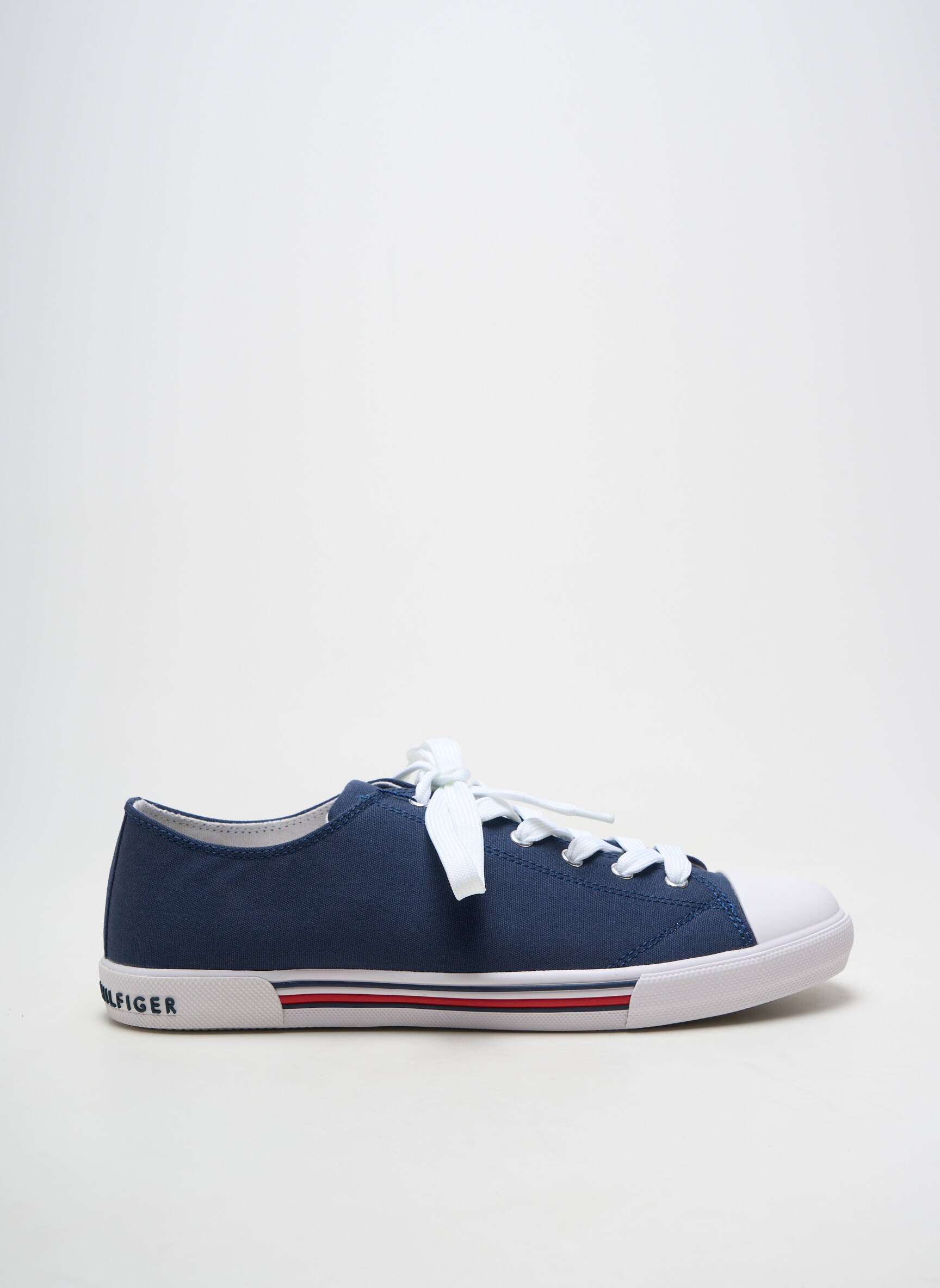 Adidași vârf rotund toc plat până la 3 cm albastru TOMMY HILFIGER femeie