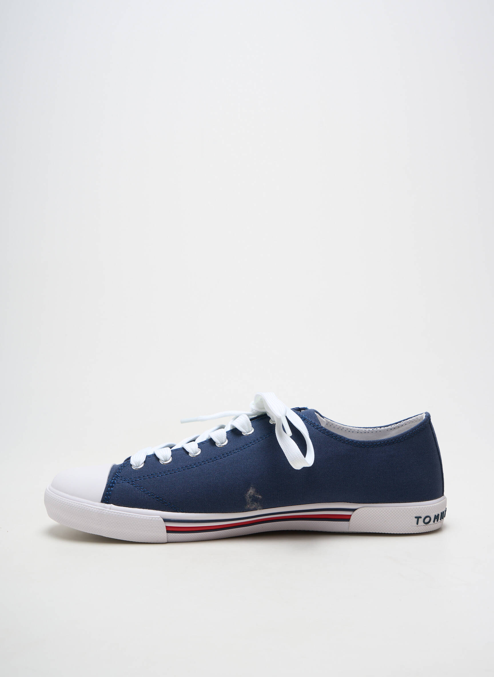 Adidași vârf rotund toc plat până la 3 cm albastru TOMMY HILFIGER femeie
