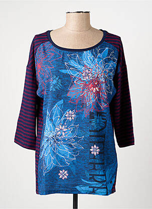 Tricou mâneci 3/4 mâneci 3/4 albastru OLSEN femeie