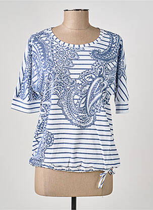 Tricou croială dreaptă mâneci scurte albastru OLSEN femeie