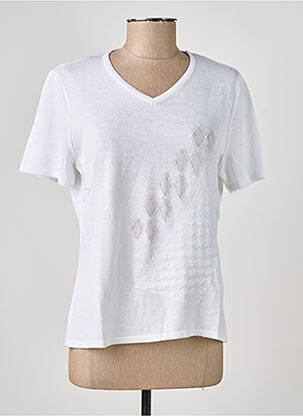 Tricou guler în v mâneci scurte alb PAUPORTÉ femeie
