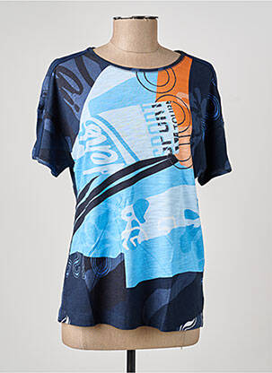 Tricou imprimeu fantezie mâneci scurte albastru RABE femeie